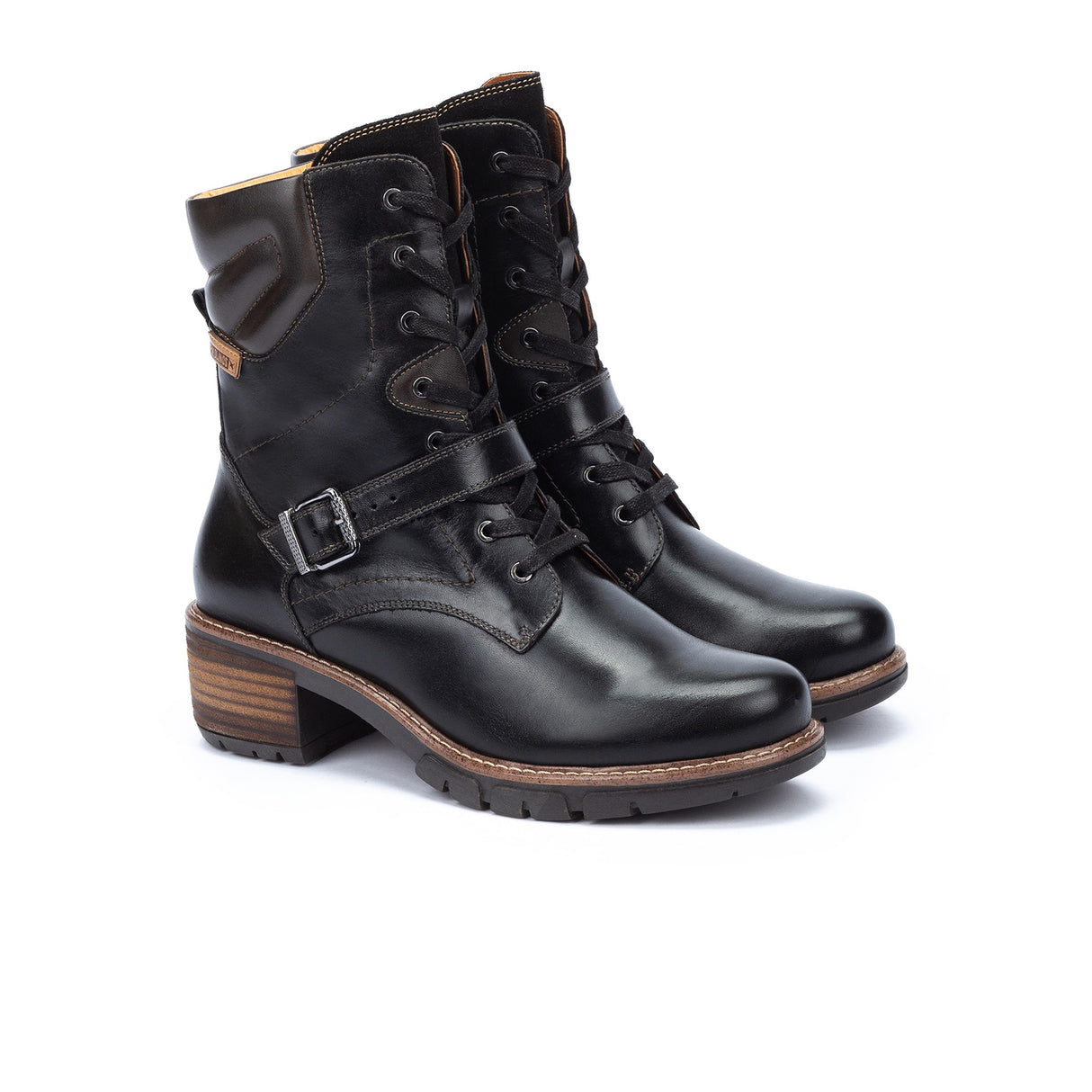 Pikolinos San Sebastian W1T-8675C1 Heeled Mid Boot (Women) - Black Boots - Casual - Mid - The Heel Shoe Fitters