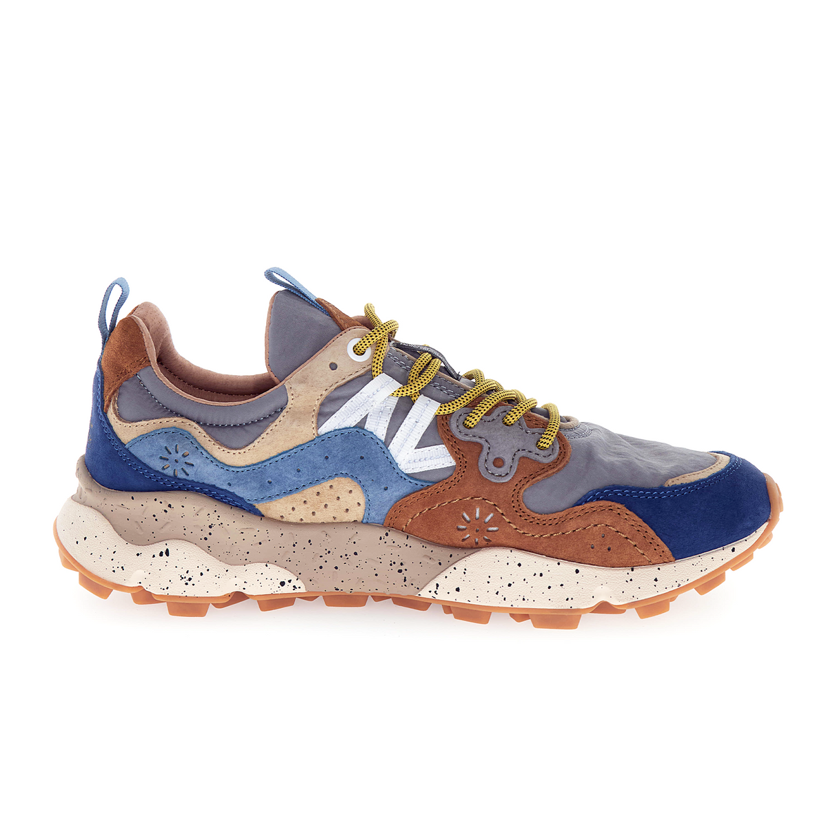 Flower Mountain Yamano 3 Sneaker (Men) - Brown/Deep Petrol/Light Blue Athletic - Casual - Lace Up - The Heel Shoe Fitters