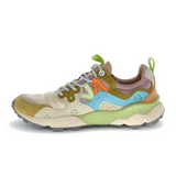 Flower Mountain Yamano 3 Sneaker (Women) - Cream/Milk/Light Blue Athletic - Casual - Lace Up - The Heel Shoe Fitters