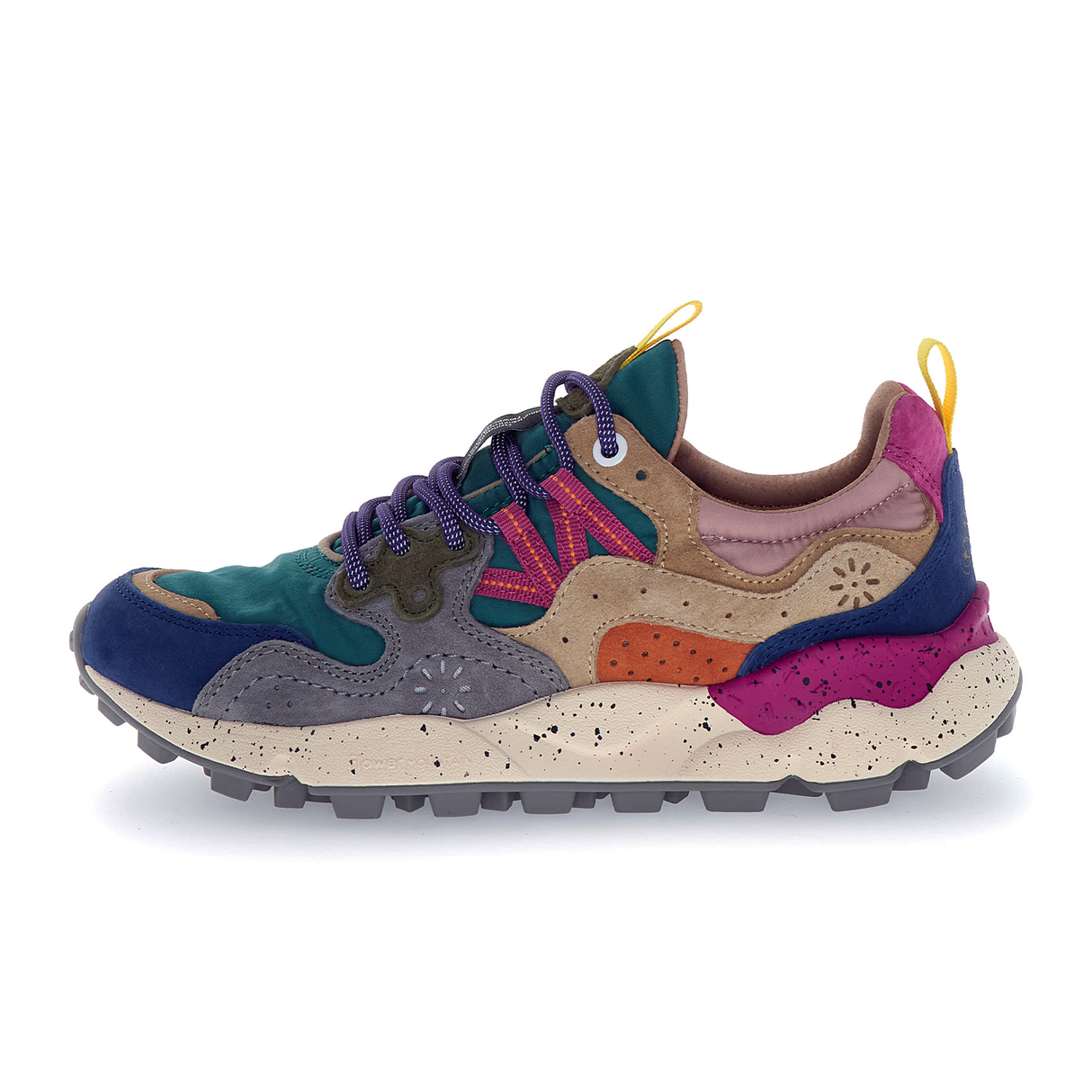 Flower Mountain Yamano 3 Sneaker (Women) - Petrol/Stone/Beige Athletic - Casual - Lace Up - The Heel Shoe Fitters
