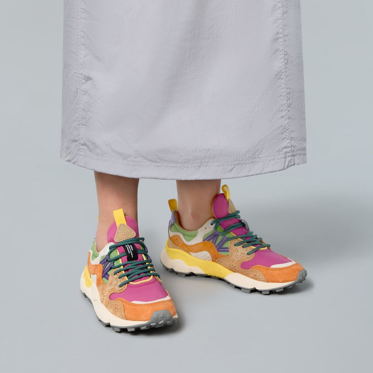 Flower Mountain Yamano 3 Sneaker (Women) - Orange/Fuchsia Athletic - Casual - Lace Up - The Heel Shoe Fitters