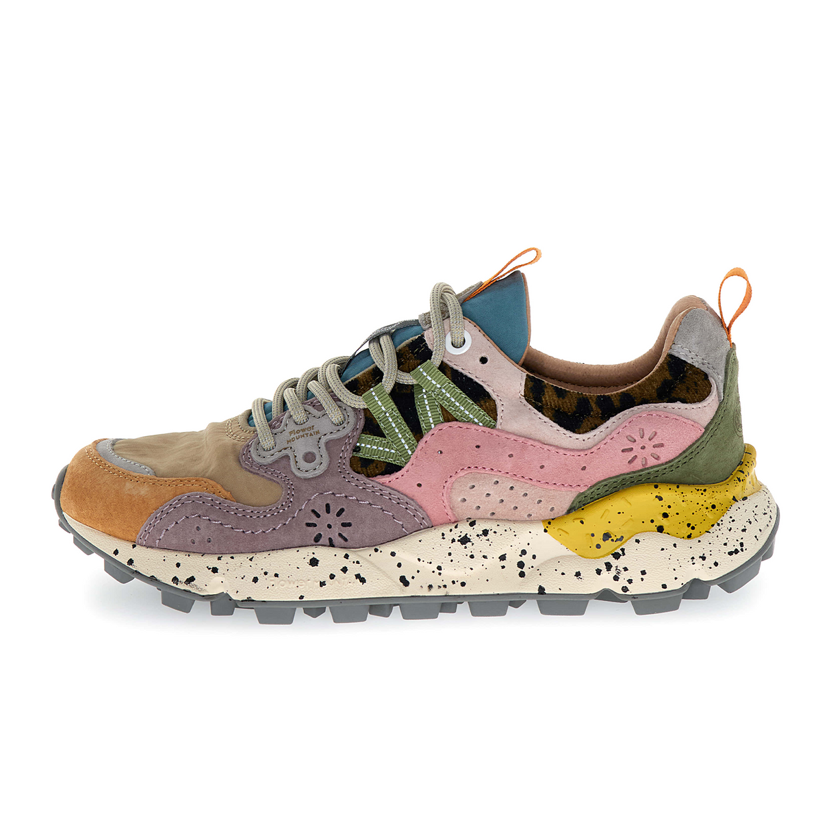 Flower Mountain Yamano 3 Sneaker (Women) - Leo Light Mustard/Grey/Cipria Athletic - Casual - Lace Up - The Heel Shoe Fitters