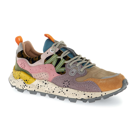Flower Mountain Yamano 3 Sneaker (Women) - Leo Light Mustard/Grey/Cipria Athletic - Casual - Lace Up - The Heel Shoe Fitters