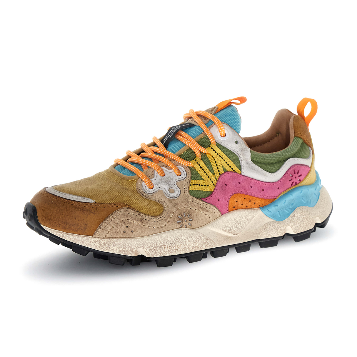 Flower Mountain Yamano 3 Sneaker (Women) - Brown/Chestnut/Fuchsia Athletic - Casual - Lace Up - The Heel Shoe Fitters