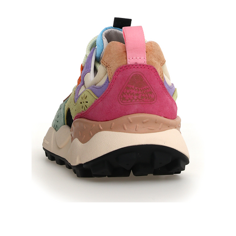 Flower Mountain Yamano 3 Sneaker (Unisex) - Pink/Beige/Light Green Athletic - Casual - Lace Up - The Heel Shoe Fitters