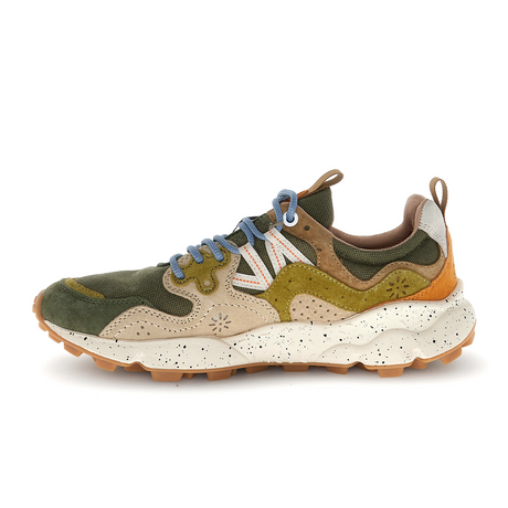 Flower Mountain Yamano 3 Sneaker (Unisex) - Miltary/Taupe Athletic - Casual - Lace Up - The Heel Shoe Fitters