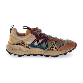 Flower Mountain Lenzan Sneaker (Unisex) - Military/Black/Taupe Athletic - Casual - Lace Up - The Heel Shoe Fitters