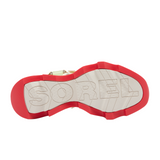 Sorel Kinetic Impact Y-Strap High Sandal (Women) - Honey White/Luminous Lime Sandals - Heel/Wedge - The Heel Shoe Fitters