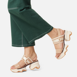 Sorel Kinetic Impact Slingback Heel Sandal (Women) - Honest Beige/Honey White Sandals - Heel/Wedge - The Heel Shoe Fitters