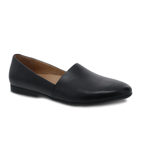 Dansko Larisa Slip On Loafer (Women) - Black Milled Nappa Dress-Casual - Flats - The Heel Shoe Fitters