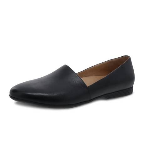 Dansko Larisa Slip On Loafer (Women) - Black Milled Nappa Dress-Casual - Flats - The Heel Shoe Fitters