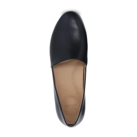 Dansko Larisa Slip On Loafer (Women) - Black Milled Nappa Dress-Casual - Flats - The Heel Shoe Fitters