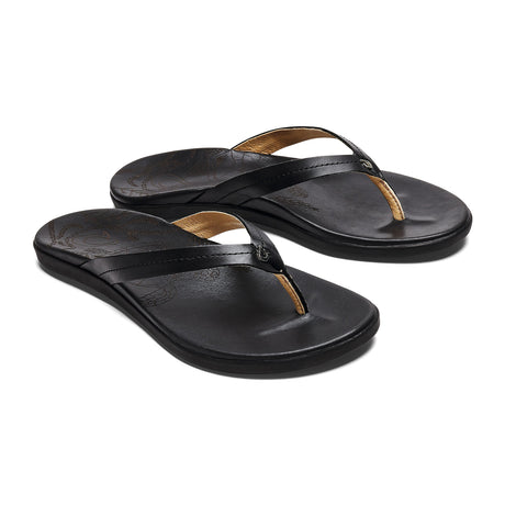 OluKai Honu Sandal (Women) - Black Sandals - Thong - The Heel Shoe Fitters