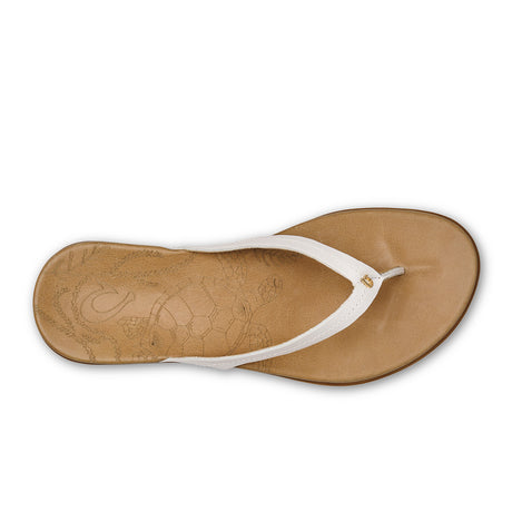 OluKai Honu Sandal (Women) - Bright White/Golden Sand Sandals - Thong - The Heel Shoe Fitters