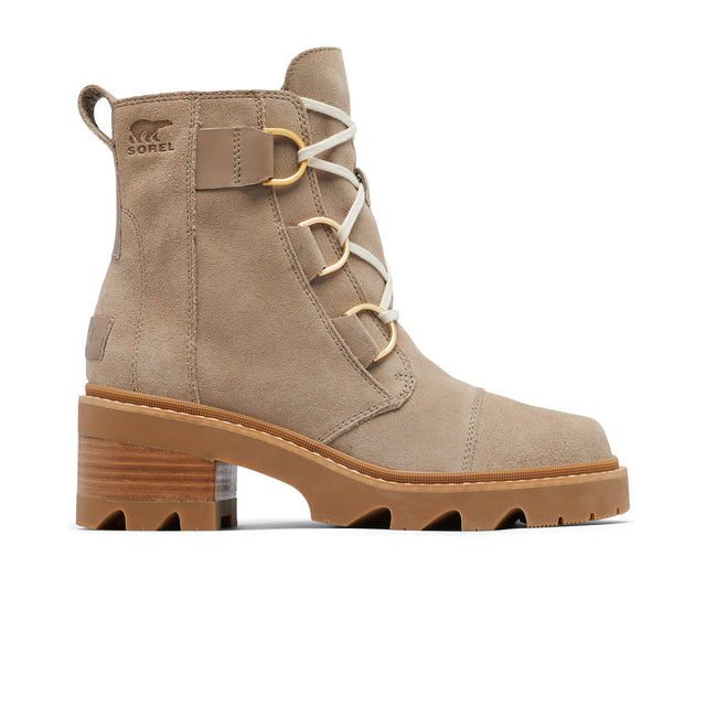 Sorel Joan Now Lace Ankle Boot (Women) - Omega Taupe/Gum Boots - Casual - Mid - The Heel Shoe Fitters