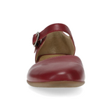 Dansko Liv Strappy Flat (Women) - Red Nappa Dress-Casual - Flat - The Heel Shoe Fitters