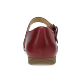 Dansko Liv Strappy Flat (Women) - Red Nappa Dress-Casual - Flat - The Heel Shoe Fitters