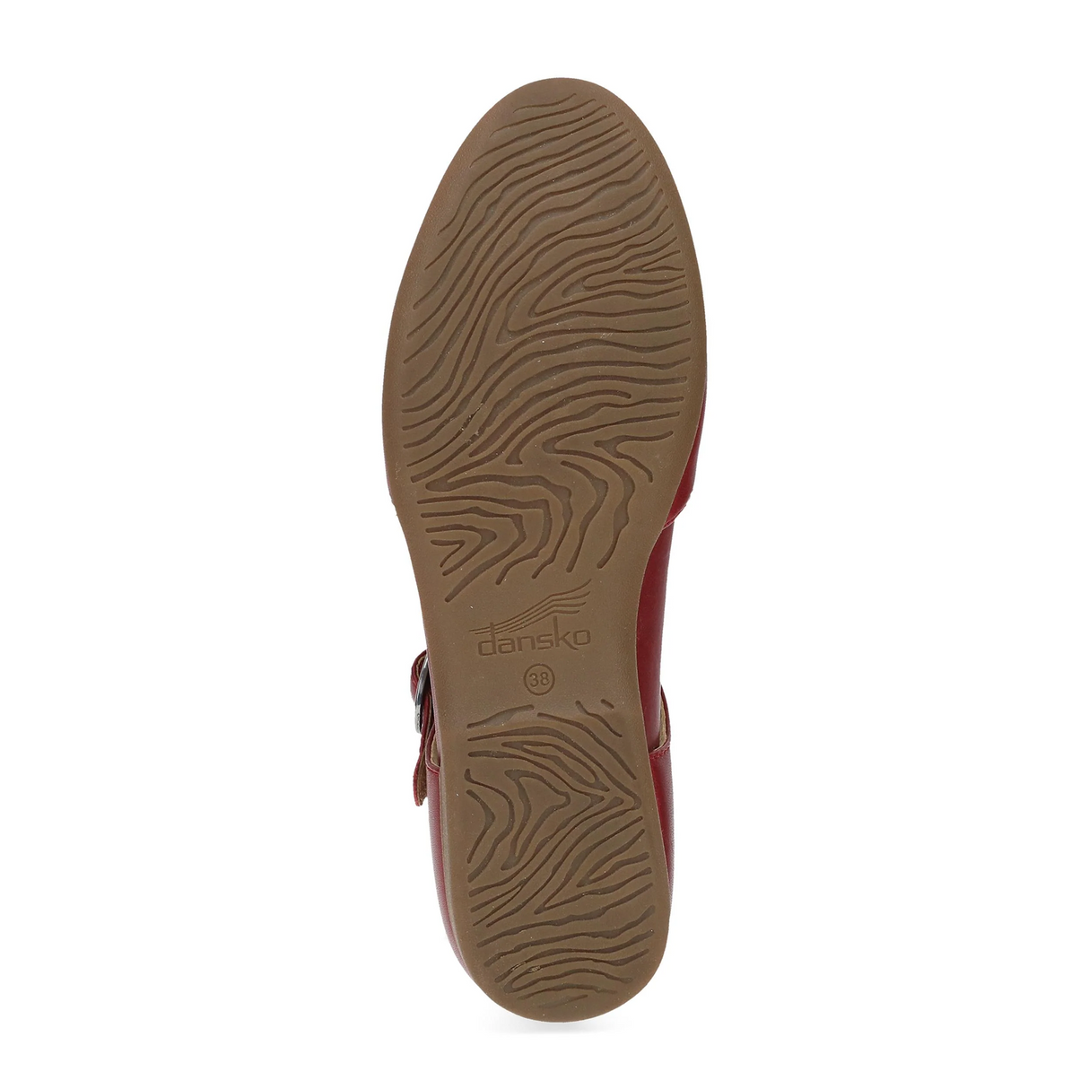 Dansko Liv Strappy Flat (Women) - Red Nappa Dress-Casual - Flat - The Heel Shoe Fitters