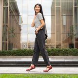 Dansko Liv Strappy Flat (Women) - Red Nappa Dress-Casual - Flat - The Heel Shoe Fitters