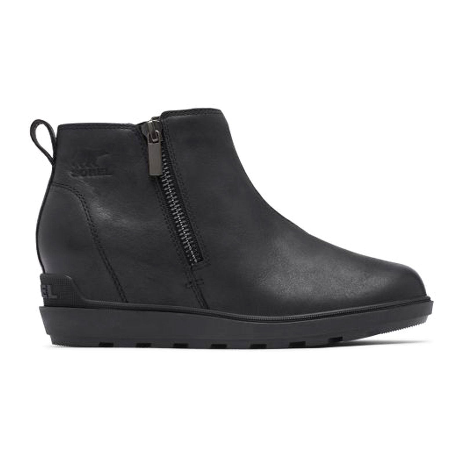 Sorel Evie II Zip Wedge Ankle Boot (Women) - Black