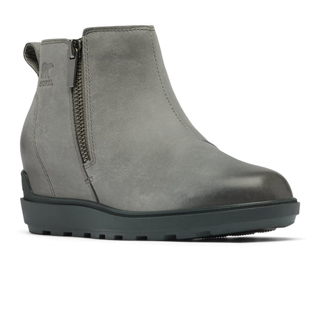 Sorel Evie II Zip Wedge Ankle Boot (Women) - Quarry/Grill Boots - Fashion - Wedge - The Heel Shoe Fitters