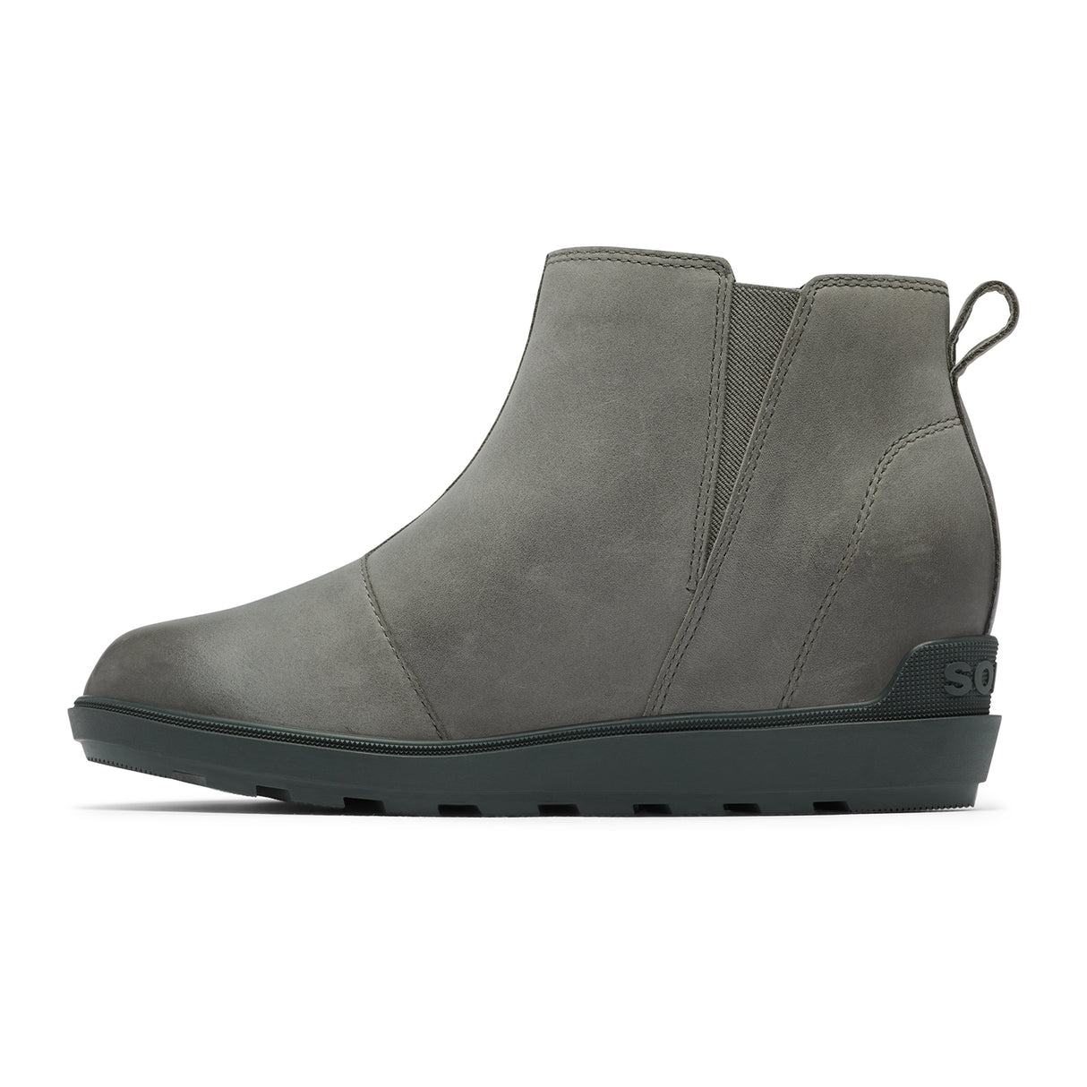 Sorel Evie II Zip Wedge Ankle Boot (Women) - Quarry/Grill Boots - Fashion - Wedge - The Heel Shoe Fitters