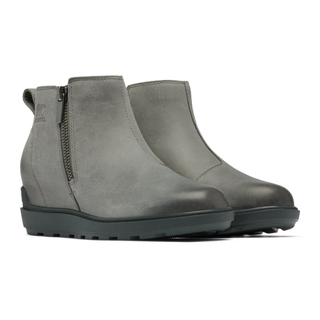 Sorel Evie II Zip Wedge Ankle Boot (Women) - Quarry/Grill Boots - Fashion - Wedge - The Heel Shoe Fitters