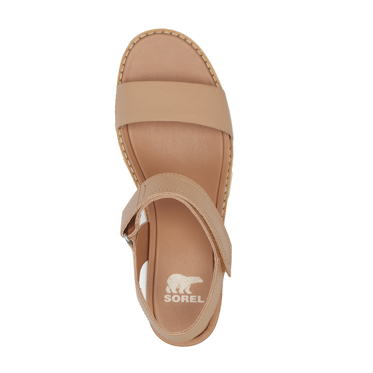 Sorel Joanie IV Y Strap Wedge Sandal (Women) - Honest Beige/Bleached Ceramic Sandals - Heel/Wedge - The Heel Shoe Fitters