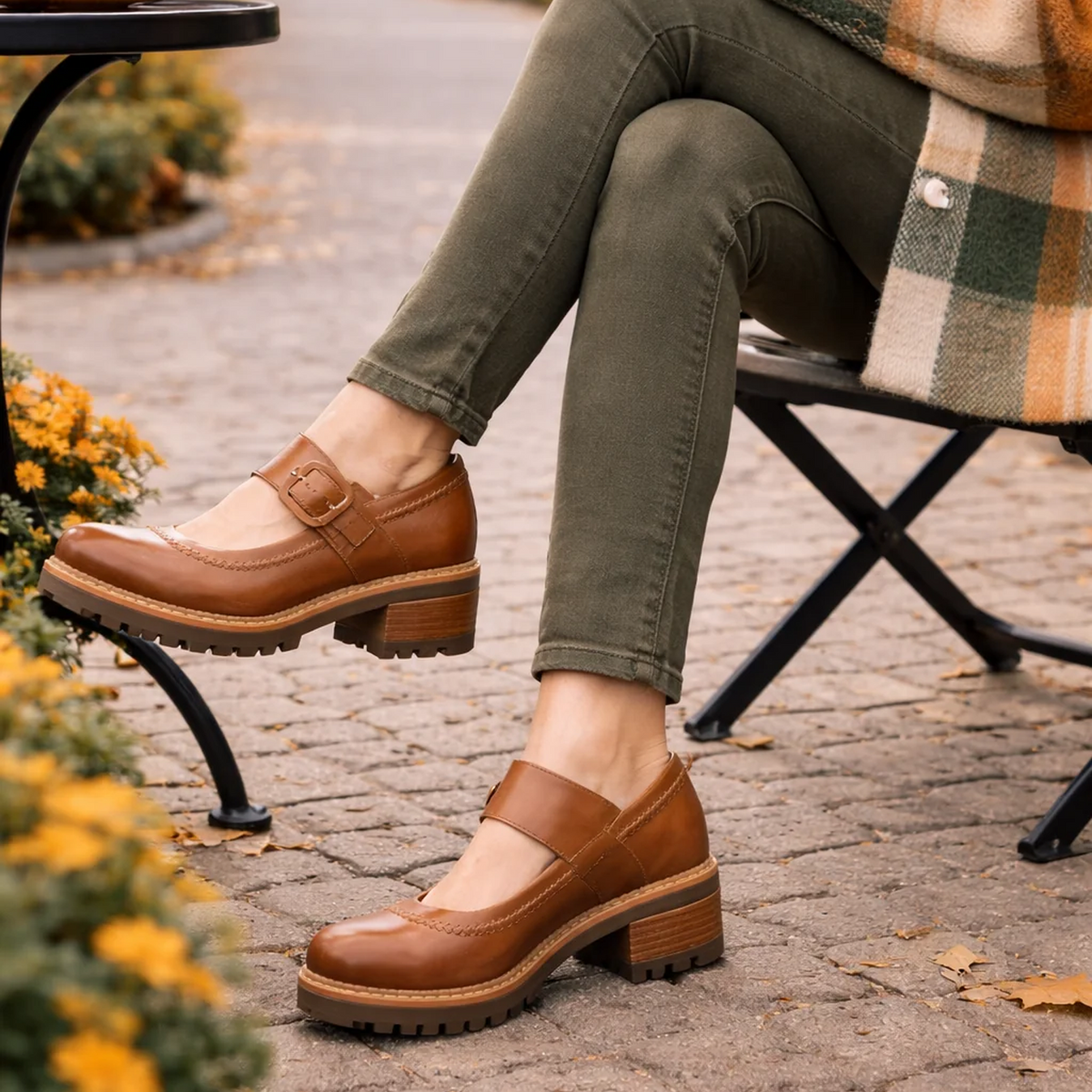 Biza Winona Mary Jane (Women) - Tan