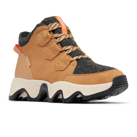 Sorel Kinetic Impact Caribou Plus Waterproof Ankle Boot (Women) - Tawny Buff/Black Boots - Winter - Low - The Heel Shoe Fitters