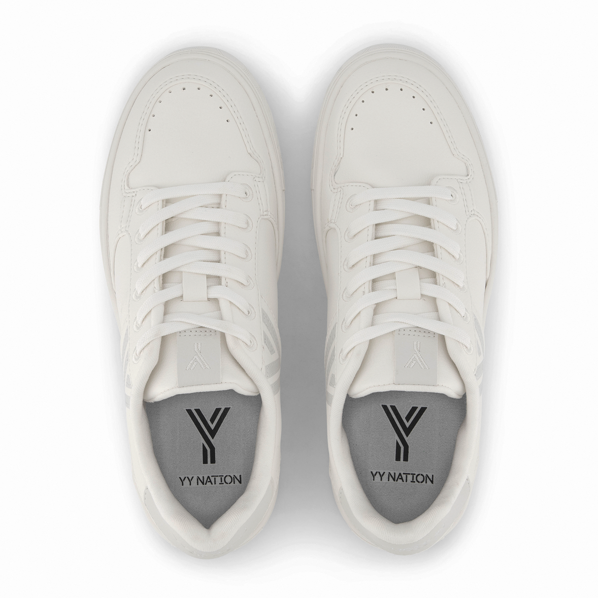 YY Nation Stratus Cactus Sneaker (Women) - White/Clay Athletic - Casual - Lace Up - The Heel Shoe Fitters