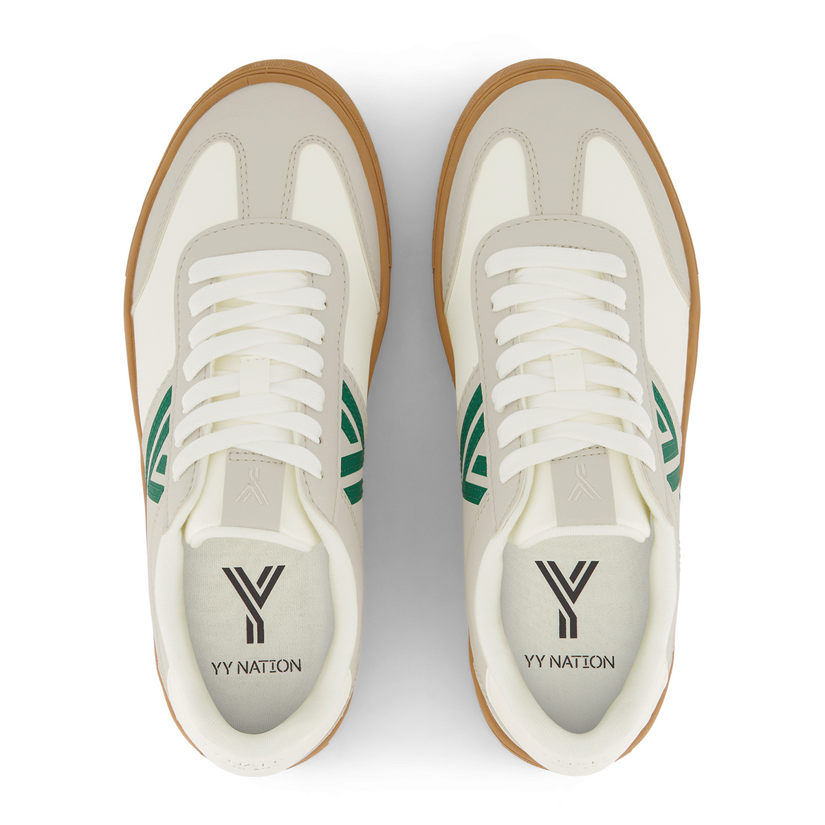 YY Nation Derecho Cactus Sneaker (Women) - White/Green/Gum