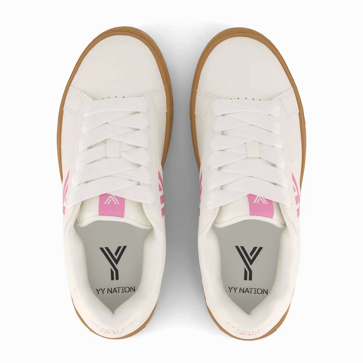 YY Nation Yimbus Cactus Sneaker (Women) - White/Pink/Gum