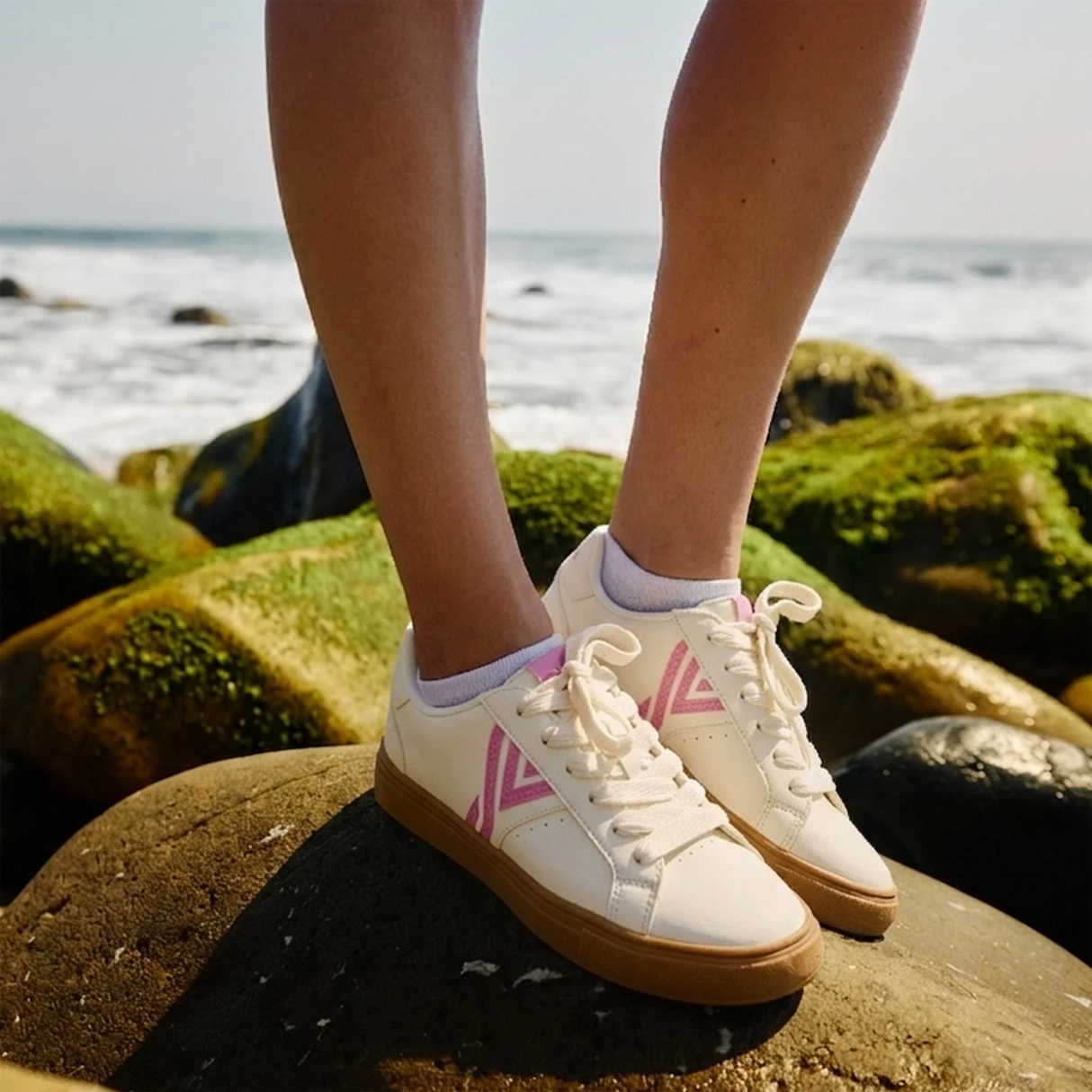 YY Nation Yimbus Cactus Sneaker (Women) - White/Pink/Gum