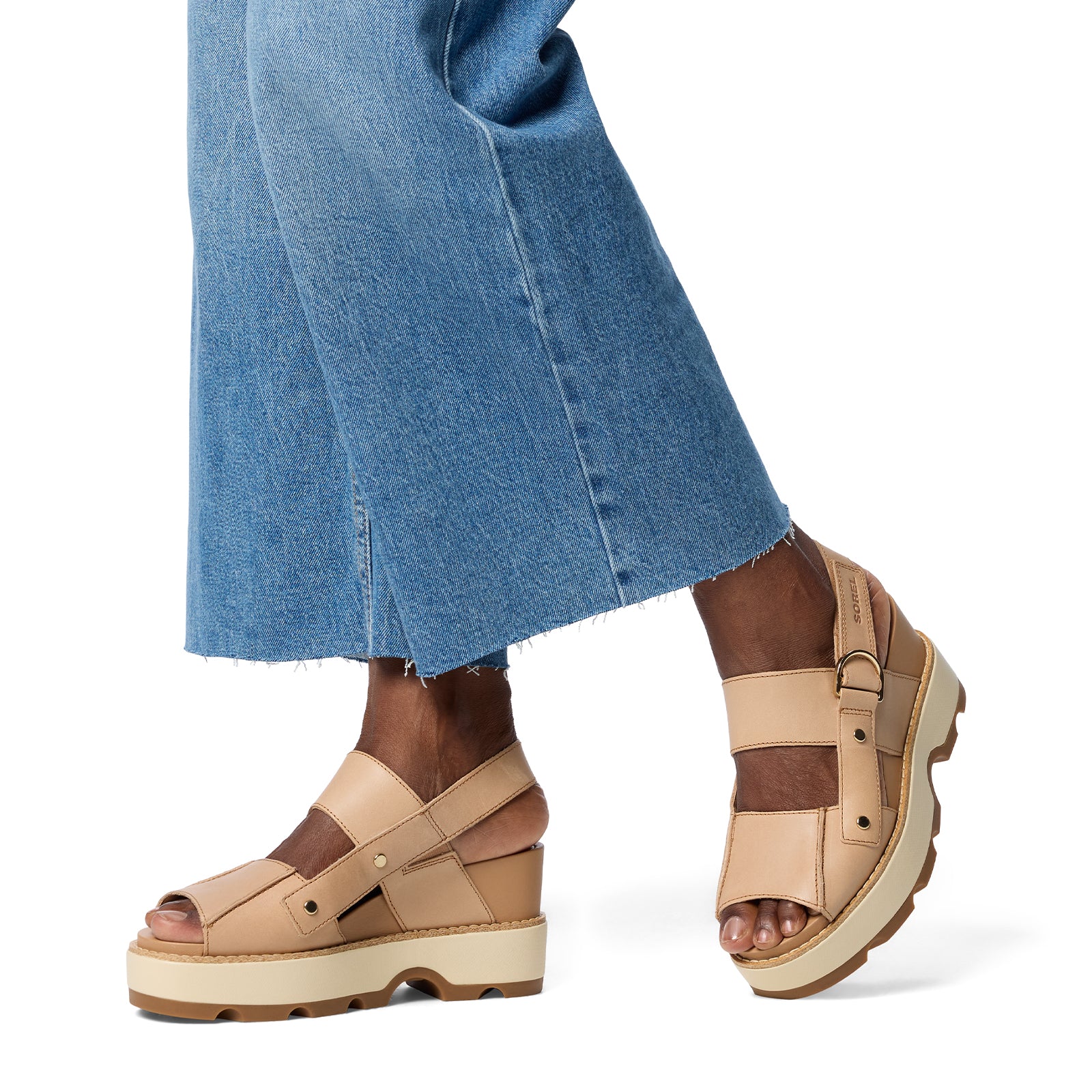 Sorel Joanie IV Wedge Sandal (Women) - Honest Beige/Gum – The Heel