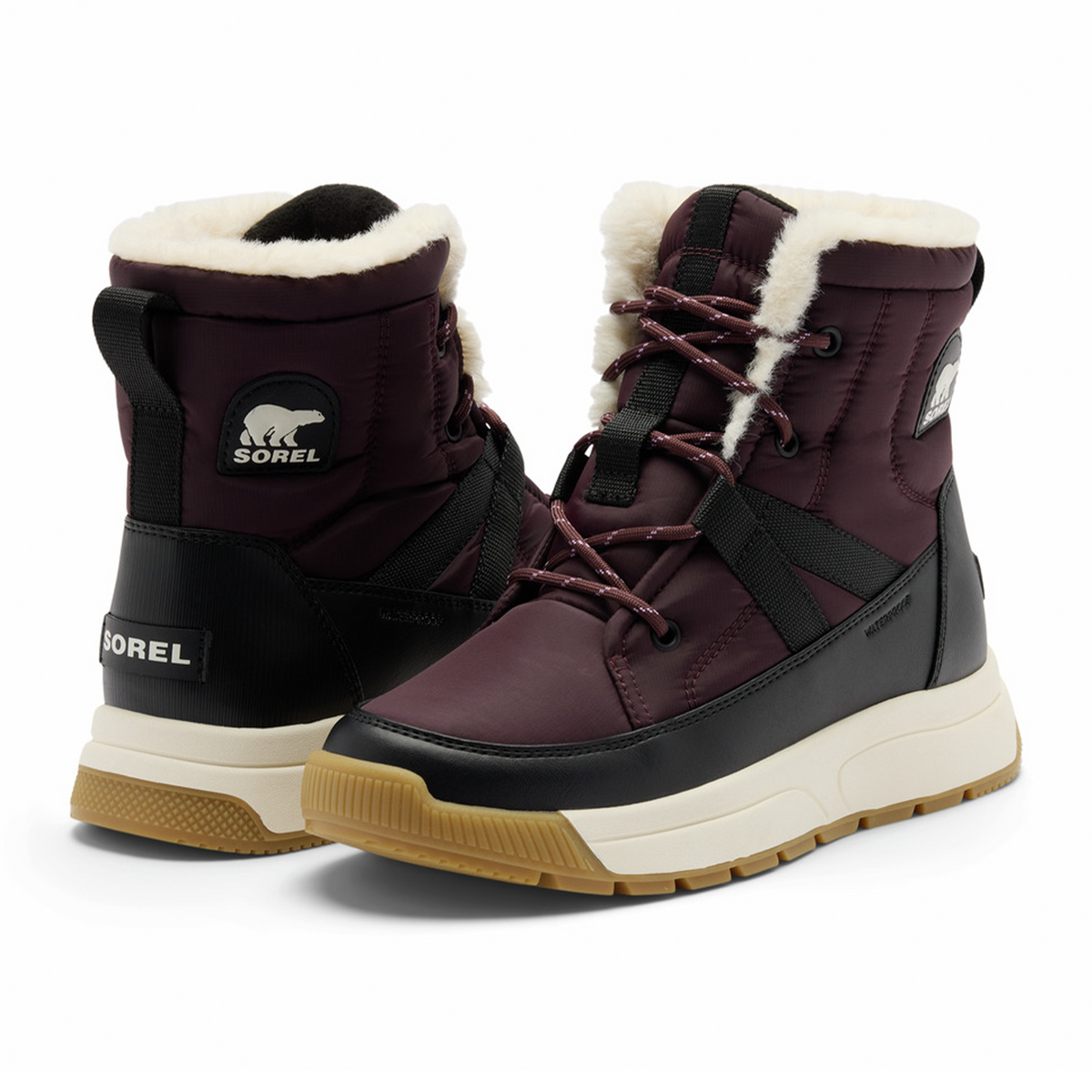 Sorel Whitney III Mid Waterproof Boot (Women) - Red Lodge/Black