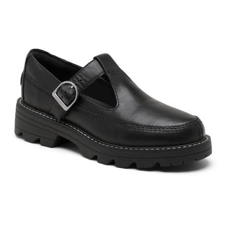 Sorel Revel Ave Mary Jane (Women) - Black/Black Dress-Casual - Flat - The Heel Shoe Fitters