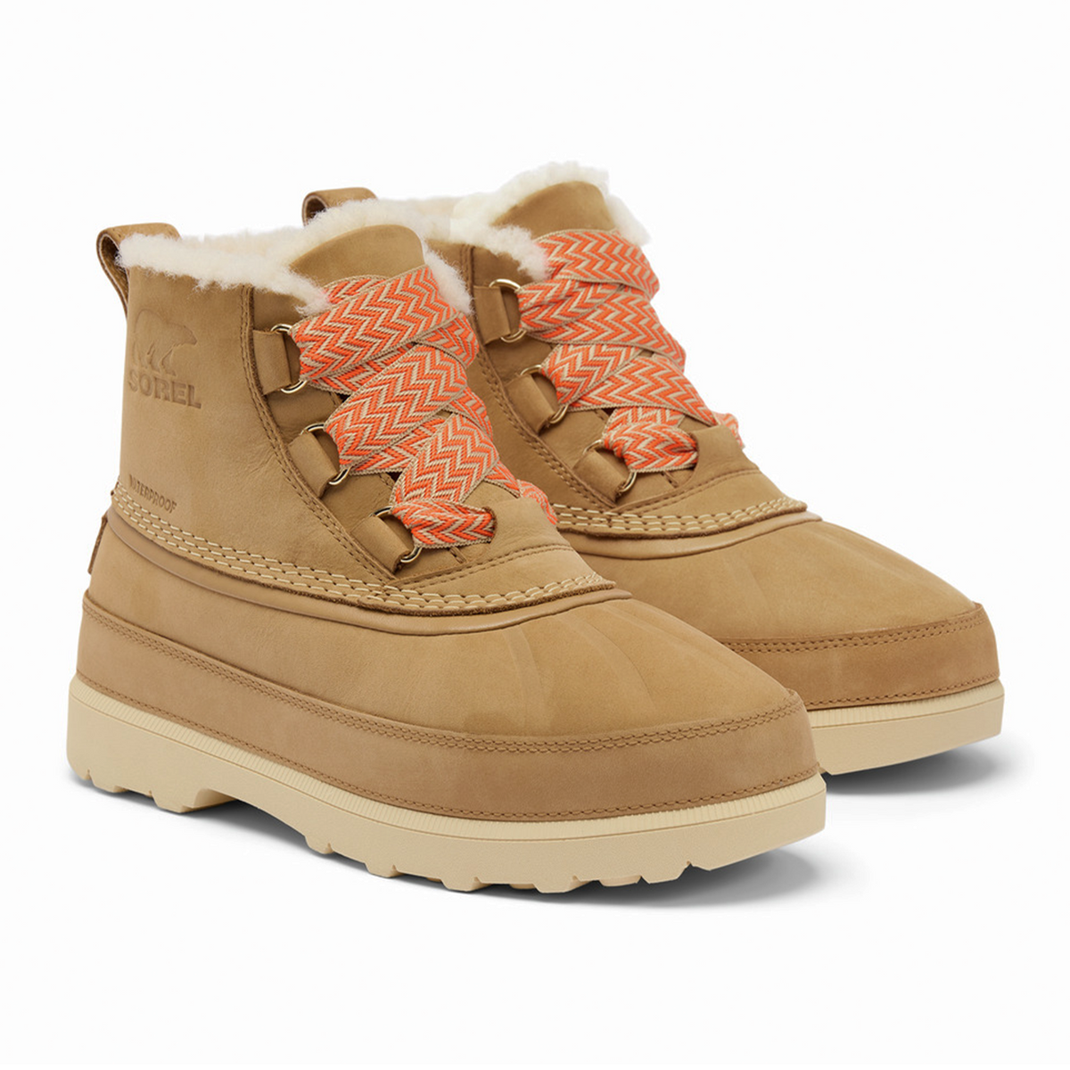 Sorel Ambler Fireside Chukka Waterproof Boot (Women) - Caribou Buff/Caribou Beige