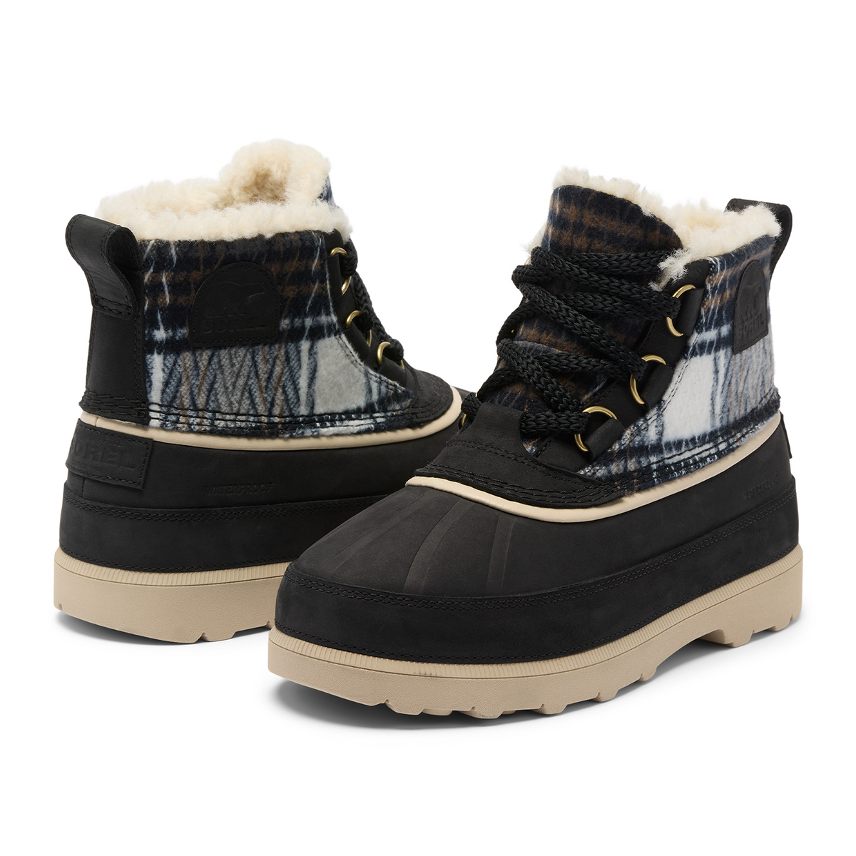 Sorel Ambler Fireside Chukka Waterproof Boot (Women) - Black/Ancient Fossil SE