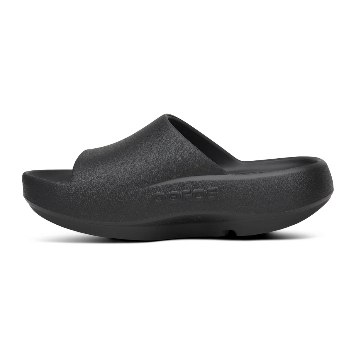 Oofos OOahh+ Slide Sandal (Unisex) - Black