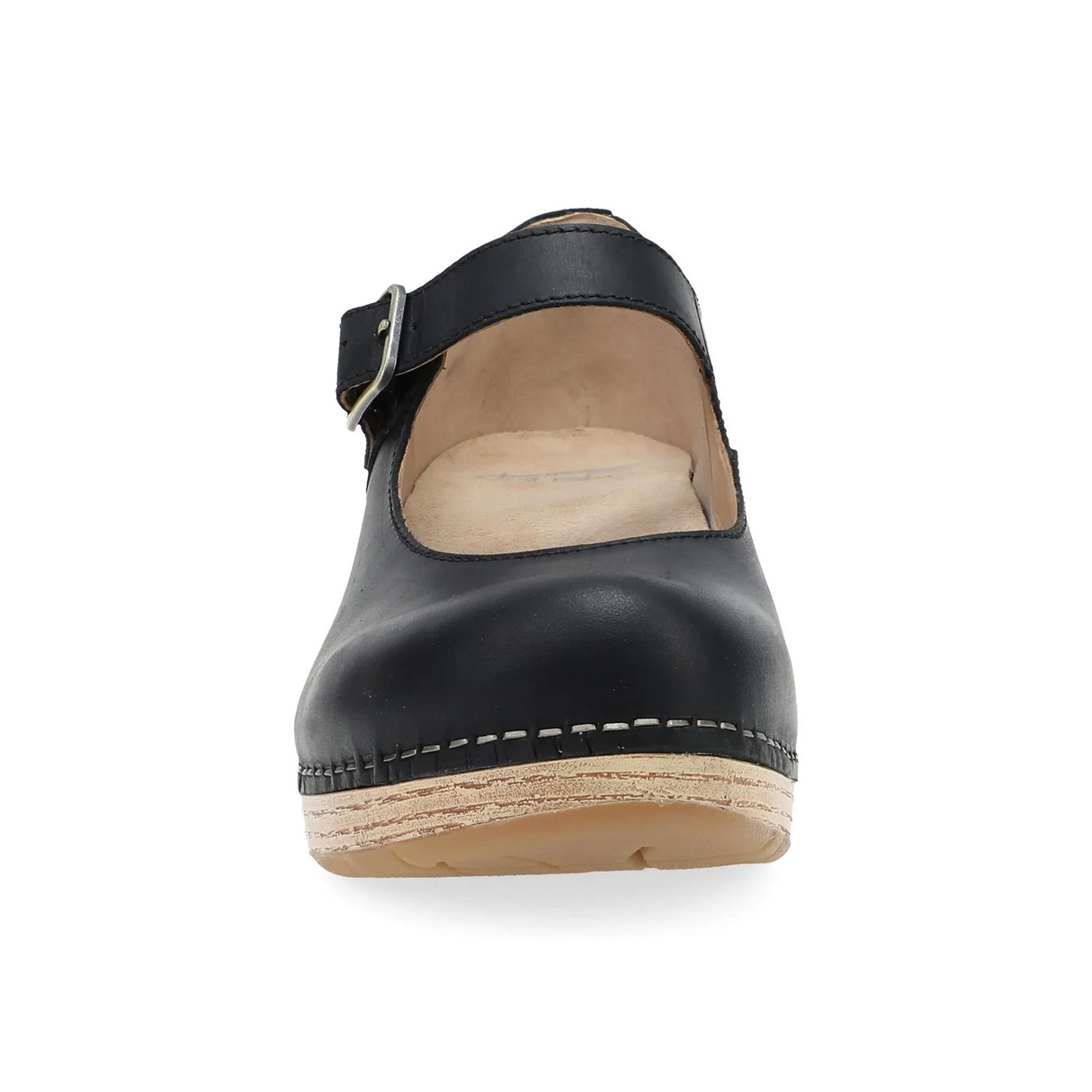 Dansko Lilah Heeled Clog (Women) - Black Oiled Pull Up Dress-Casual - Slip On - The Heel Shoe Fitters