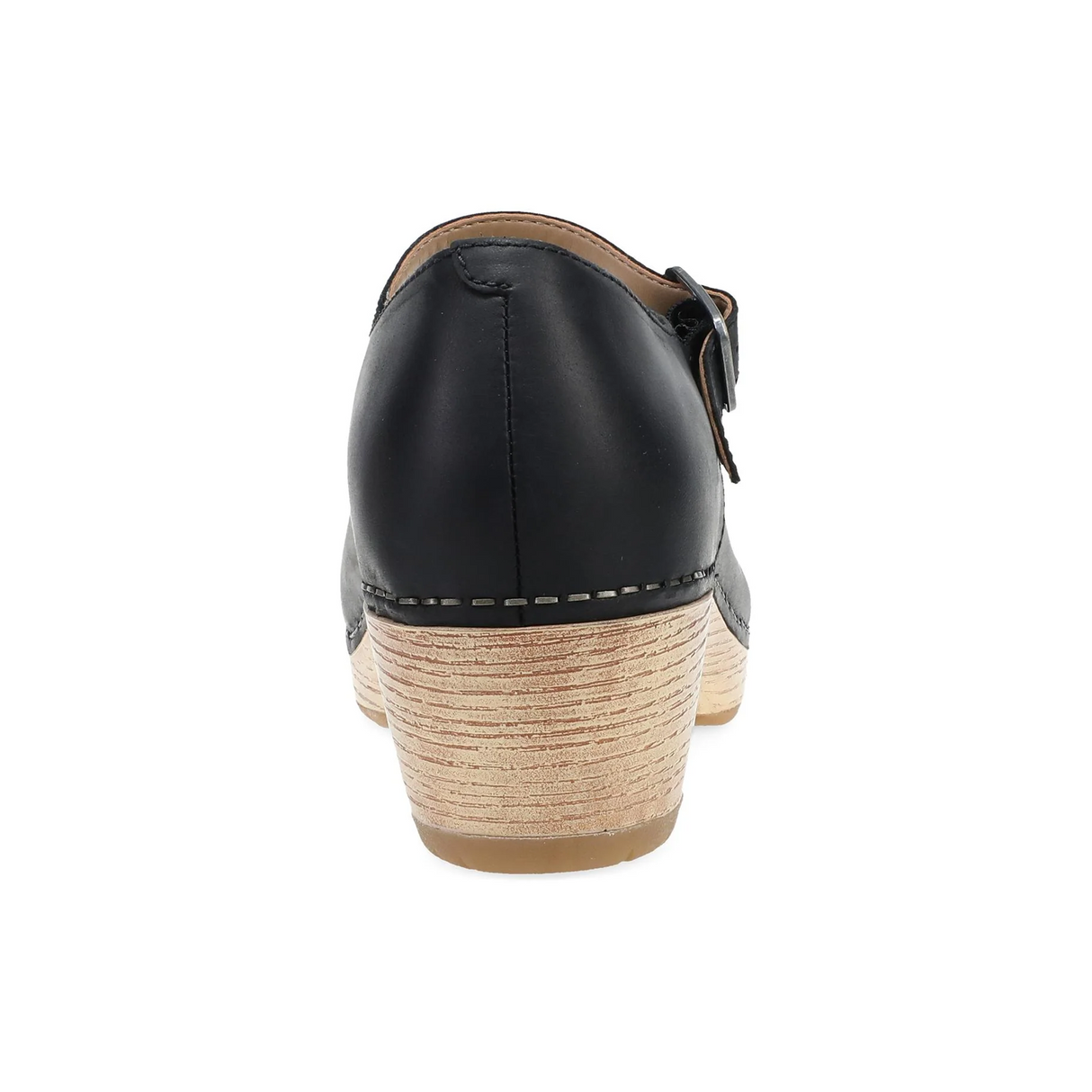 Dansko Lilah Heeled Clog (Women) - Black Oiled Pull Up Dress-Casual - Slip On - The Heel Shoe Fitters