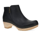 Dansko Lizanne Heeled Ankle Boot (Women) - Black Oiled Pull Up Boots - Casual - Low - The Heel Shoe Fitters