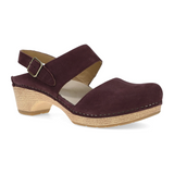 Dansko Lucia Heeled Sandal (Women) - Fig Milled Nubuck Sandal - Heel/Wedge - The Heel Shoe Fitters