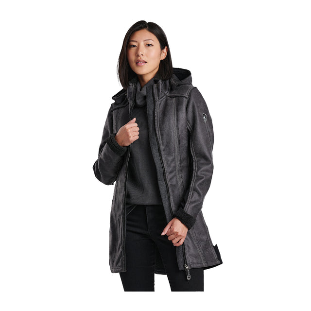 Kuhl Dani Sherpa Trench Coat (Women) - Raven Apparel - Jacket - Winter - The Heel Shoe Fitters