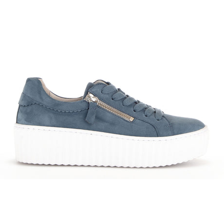 Gabor 23200-16 Double Zip Platform Sneaker (Women) - Blue Dress-Casual - Sneakers - The Heel Shoe Fitters