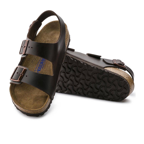 Birkenstock Milano Soft Footbed Backstrap Sandal (Unisex) - Amalfi Brown Leather Sandals - Backstrap - The Heel Shoe Fitters