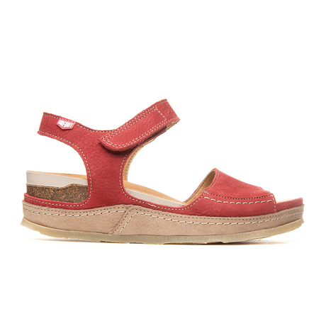 On Foot Vegas (Women) - Rojo Sandals - Backstrap - The Heel Shoe Fitters