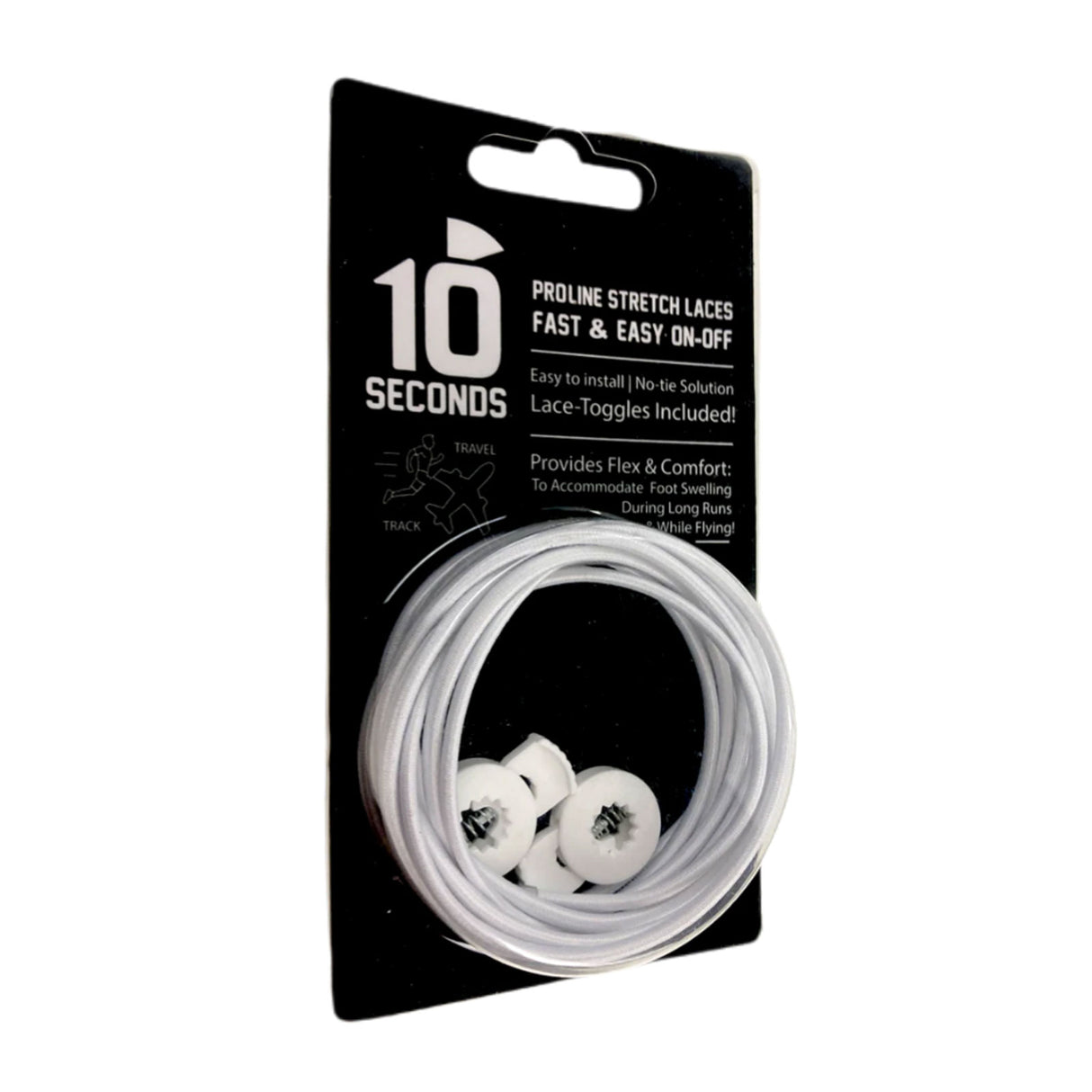 10 Seconds Elastic Shoelace - White Accessories - Shoe Laces - The Heel Shoe Fitters