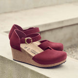 Birkenstock Mary Narrow Wedge Sandal (Women) - Zinfandel Nubuck Dress-Casual - Heels - The Heel Shoe Fitters